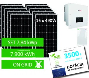 Fotovoltický systém SET 7,84 kWp ON GRID – fotovoltika na kľúč